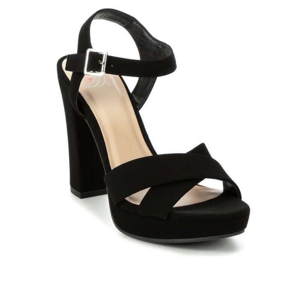 Minimalist Womens Block Heel W Ankle Strap